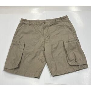 Nike Men Shorts Size Medium 36 Khaki Cargo Ripstop Woven Outdoor Y2K Hiking